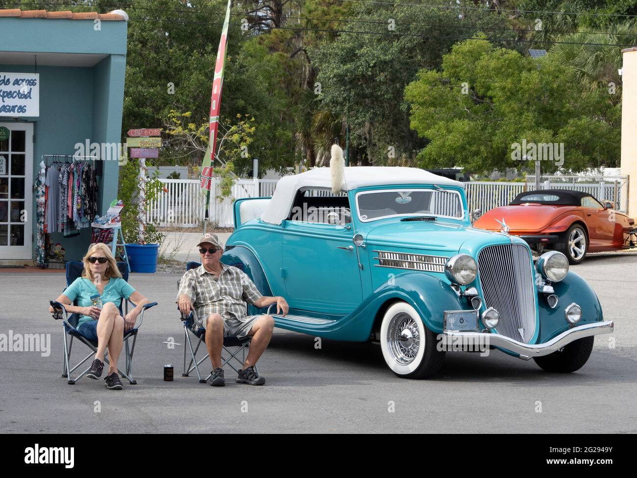 Cruisin’ sur Dearborn salon de voiture mensuel sur Dearborn Street à Englewood Florida USA Banque D'Images