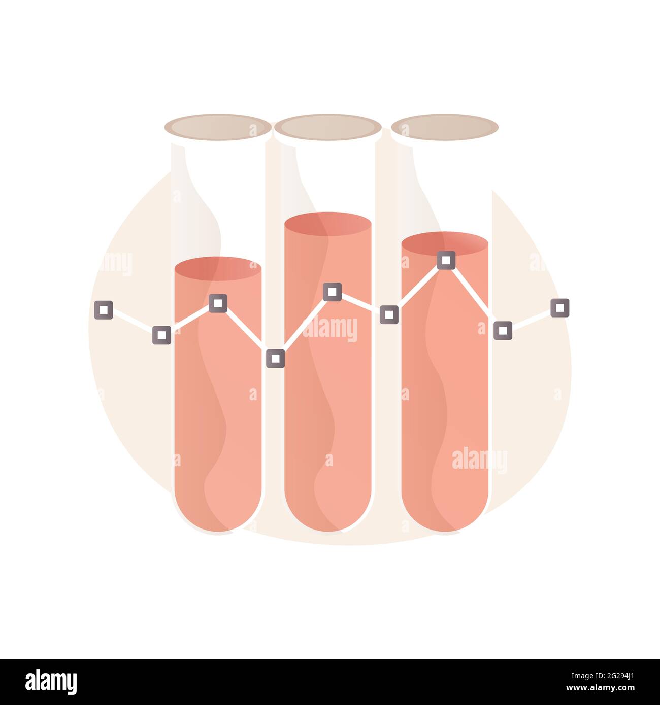 Illustration abstraite du vecteur de concept des résultats de l'examen du diabète. Illustration de Vecteur