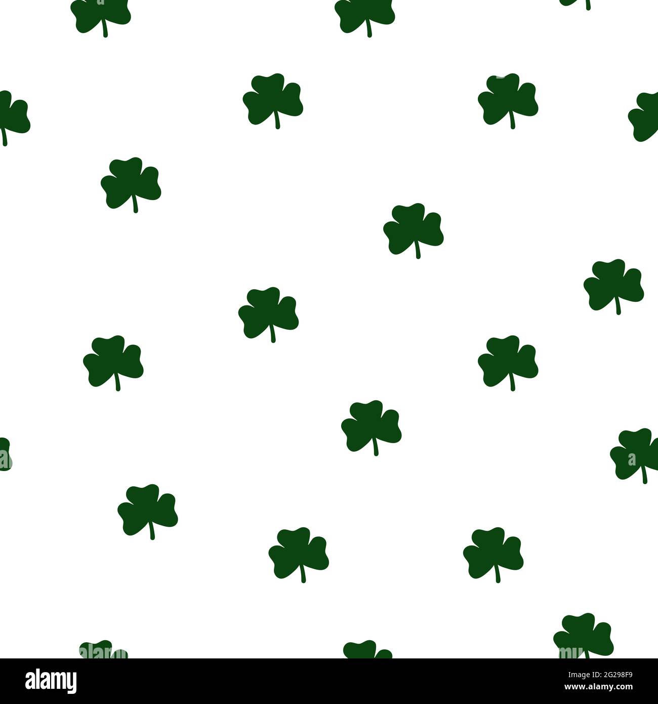 Motif fleuri sans couture. Trèfle isolé sur fond blanc. Symbole de bonne chance, succès, argent, Saint Patrick. Illustration vectorielle pour le commerce Illustration de Vecteur