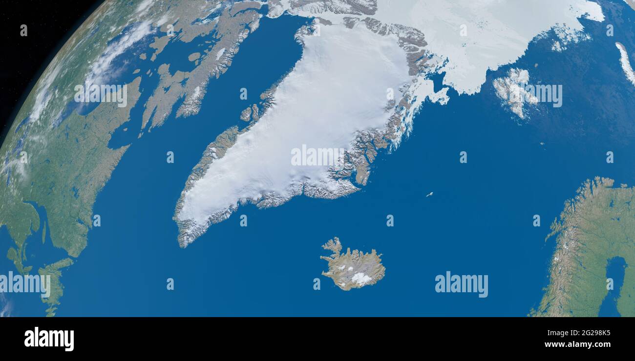 Map Satellite Geography Greenland Banque D Image Et Photos Alamy