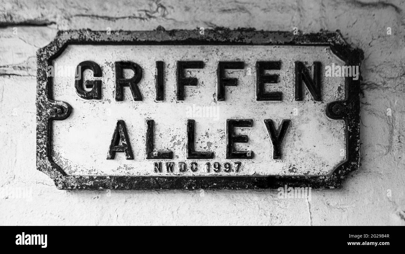 Griffen Alley se connecter à Malmesbury, Wiltshire, Angleterre Banque D'Images
