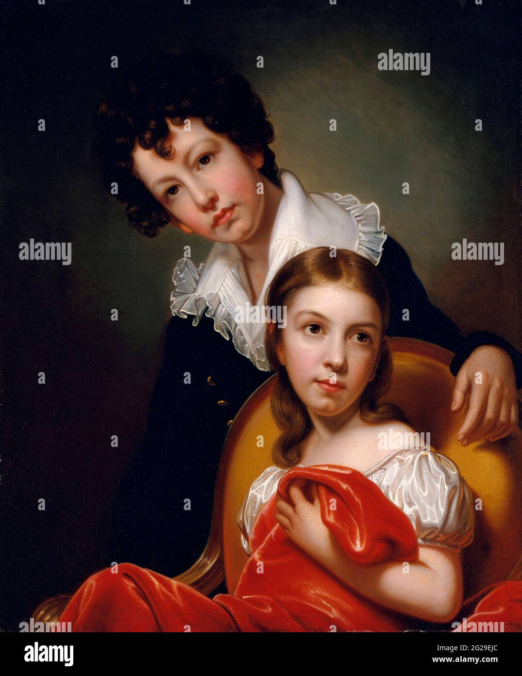 Michael Angelo et Emma Clara Peale par Rembrandt Peale (1778-1860), huile sur toile, c. 1826 Banque D'Images