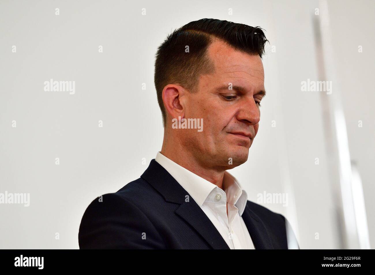 Vienne, Autriche. 9th juin 2021. Foyer de presse après le Conseil des ministres avec le ministre de la Santé Wolfgang Mückstein (les Verts). Banque D'Images