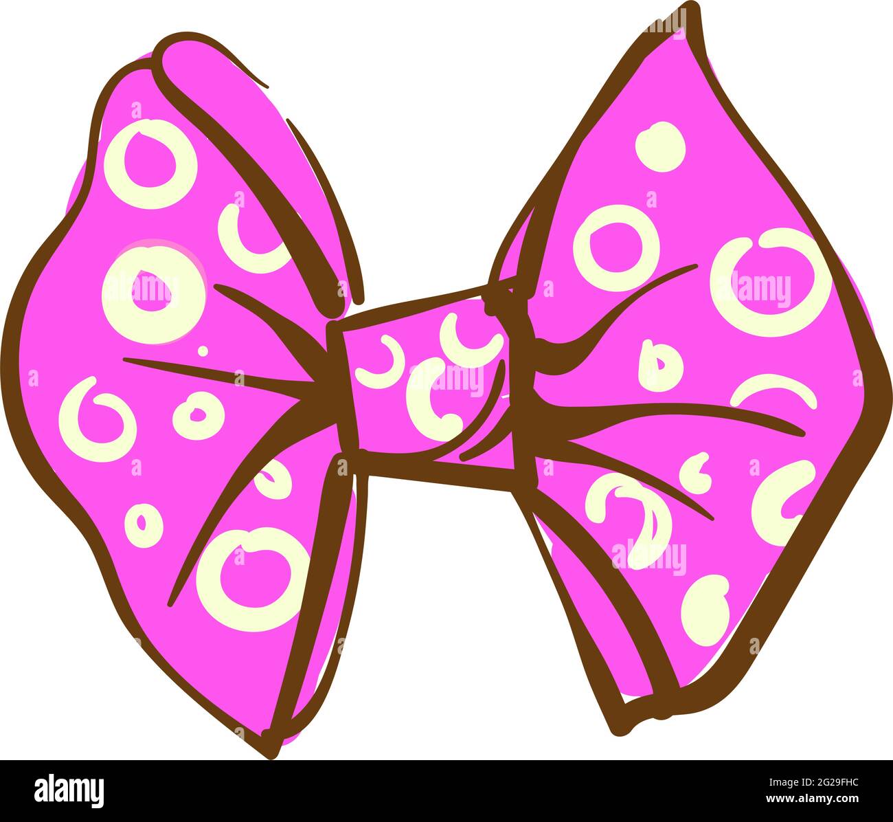 Motif papillon vectoriel, noeud papillon ruban rose pointillé Image  Vectorielle Stock - Alamy