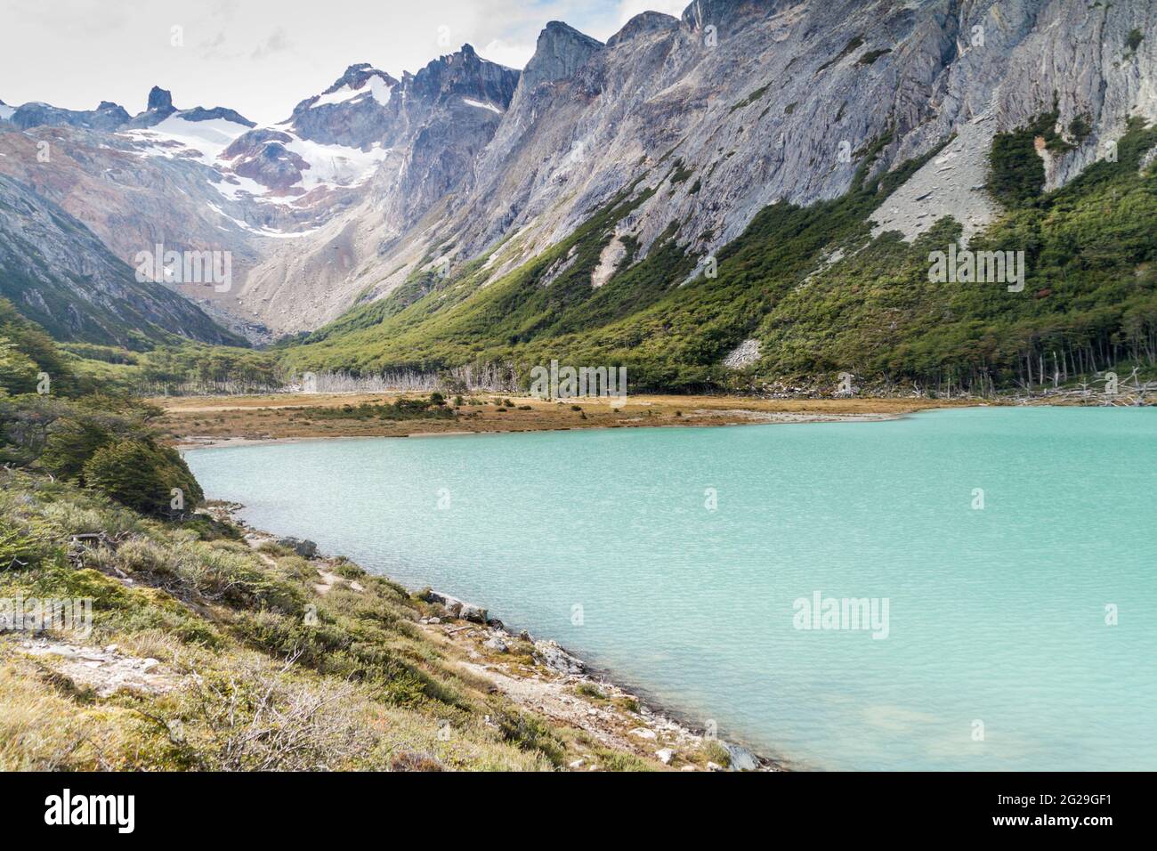 Lac Laguna Esmeralda à Tierra del Fuego, Argentine Banque D'Images