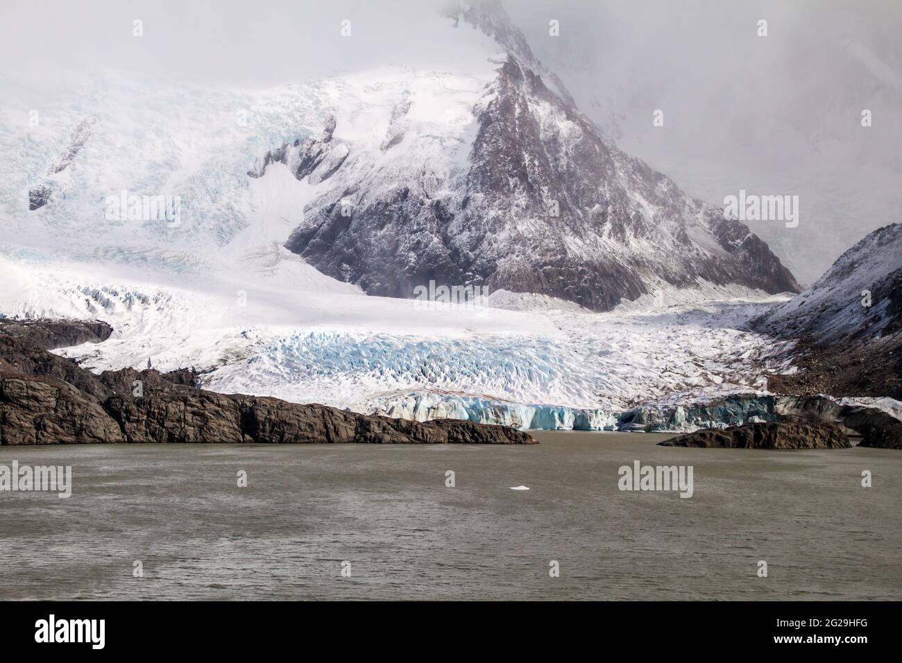 Glacier et la Laguna Torre Lake dans le Parc National Los Glaciares, Patagonie, Argentine Banque D'Images