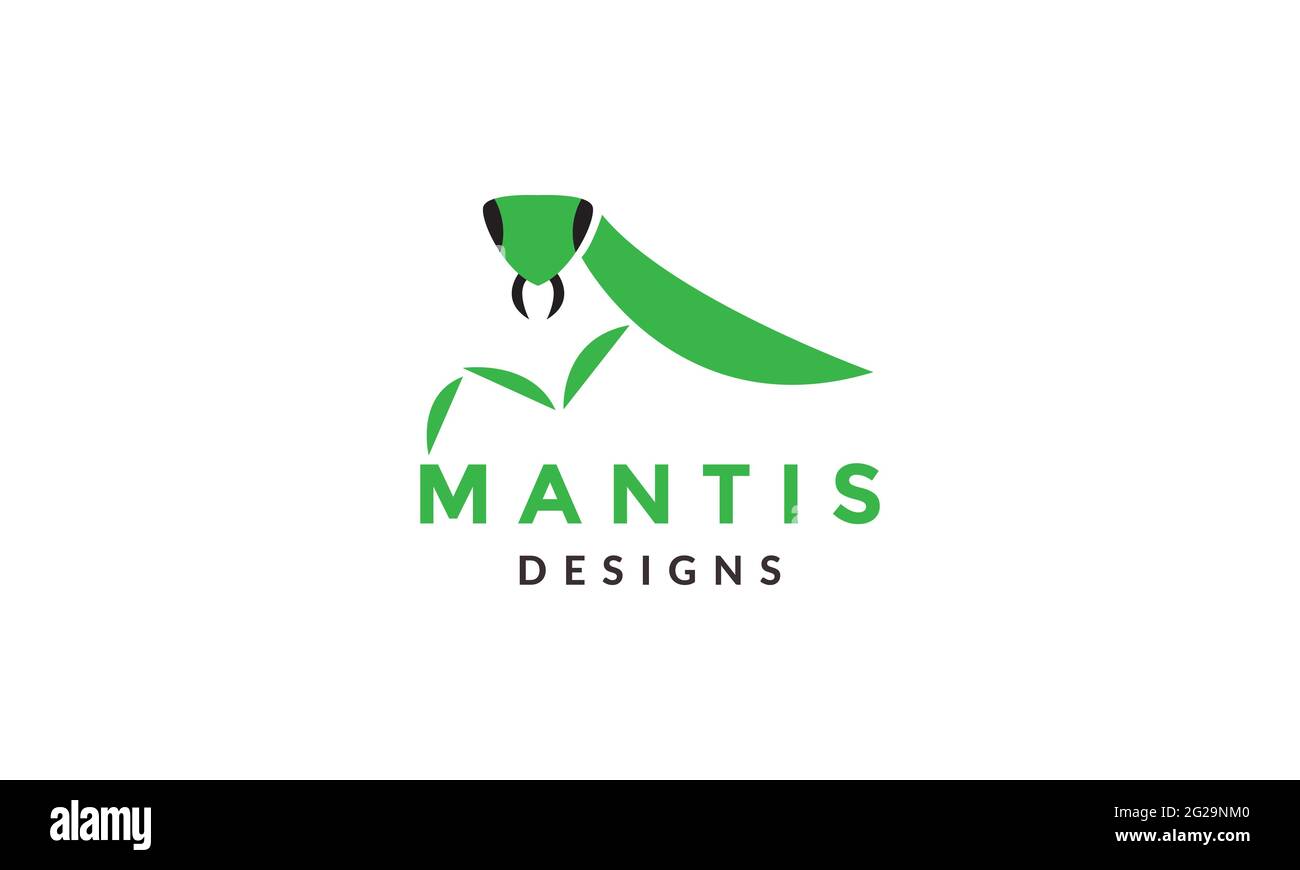 vert abstrait insecte mantis logo vecteur icône illustration design Illustration de Vecteur
