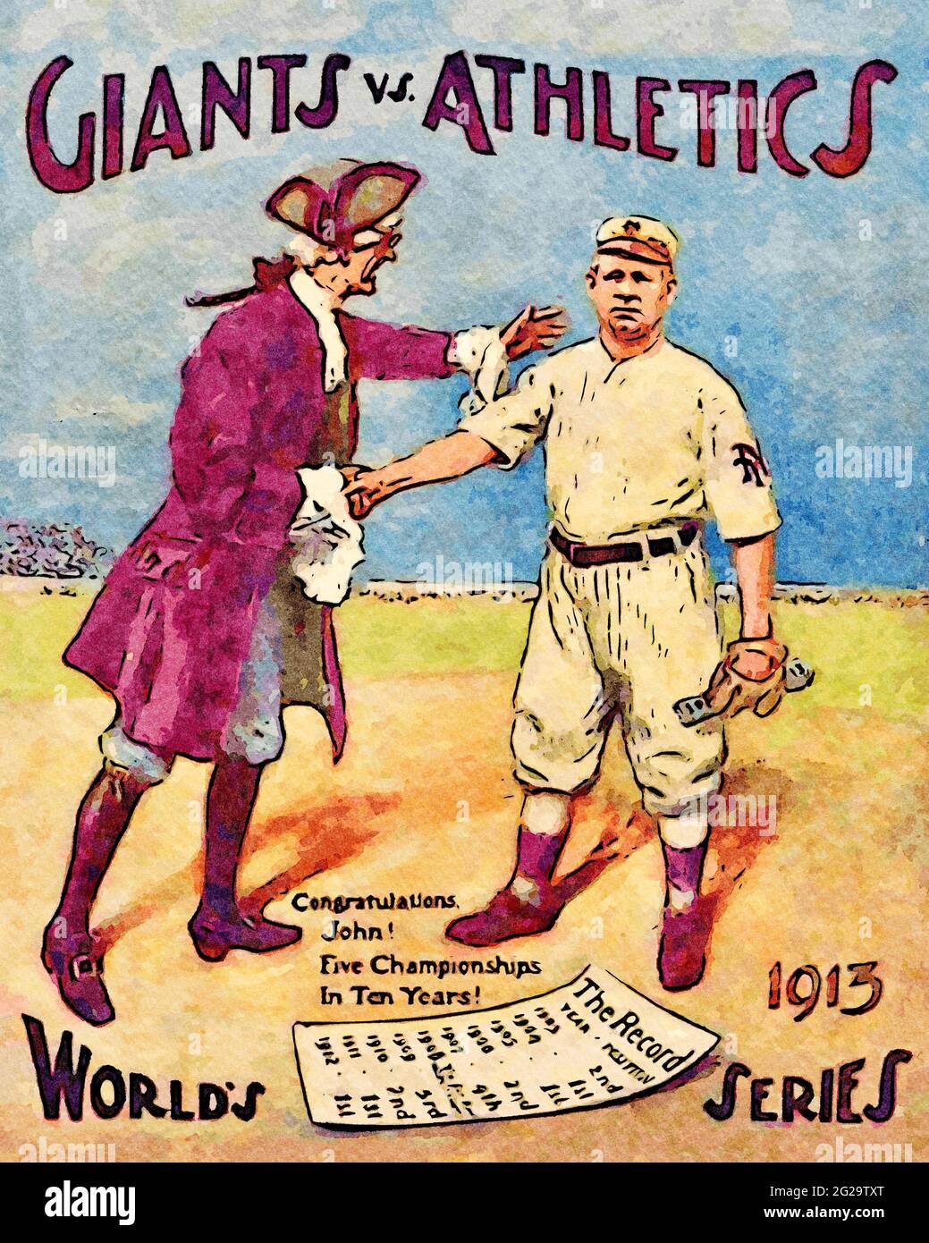 Affiche de la série mondiale 1913. Banque D'Images