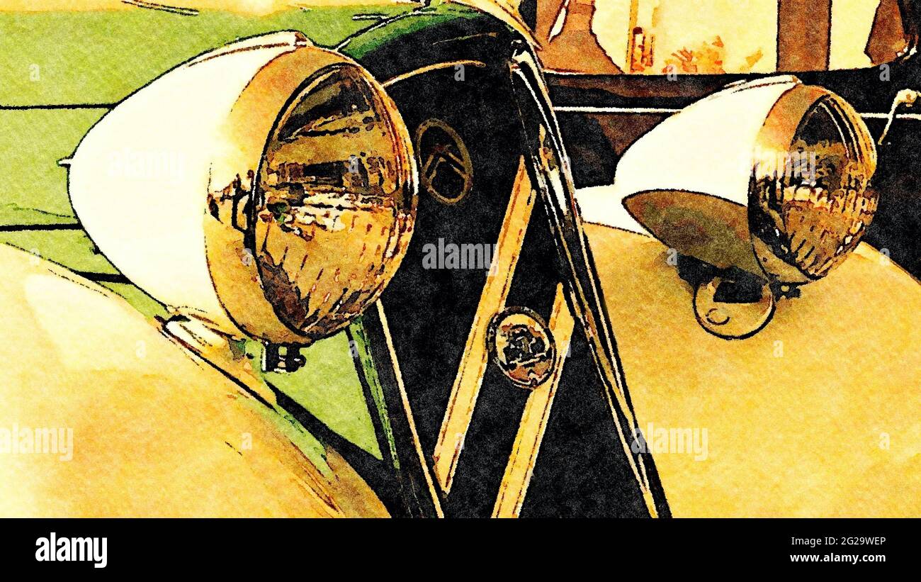 Vintage Citroën traction avant 11BL, Promenade des Anglais, Nice, France. Banque D'Images