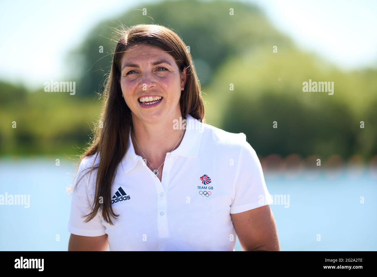 Rebecca Muzerie, Grande-Bretagne, lors de l'annonce de l'équipe d'aviron du Team GB Tokyo 2020 au Redgrave Pinsent Rowing Lake, Reading. Date de la photo: Mercredi 9 juin 2021. Banque D'Images