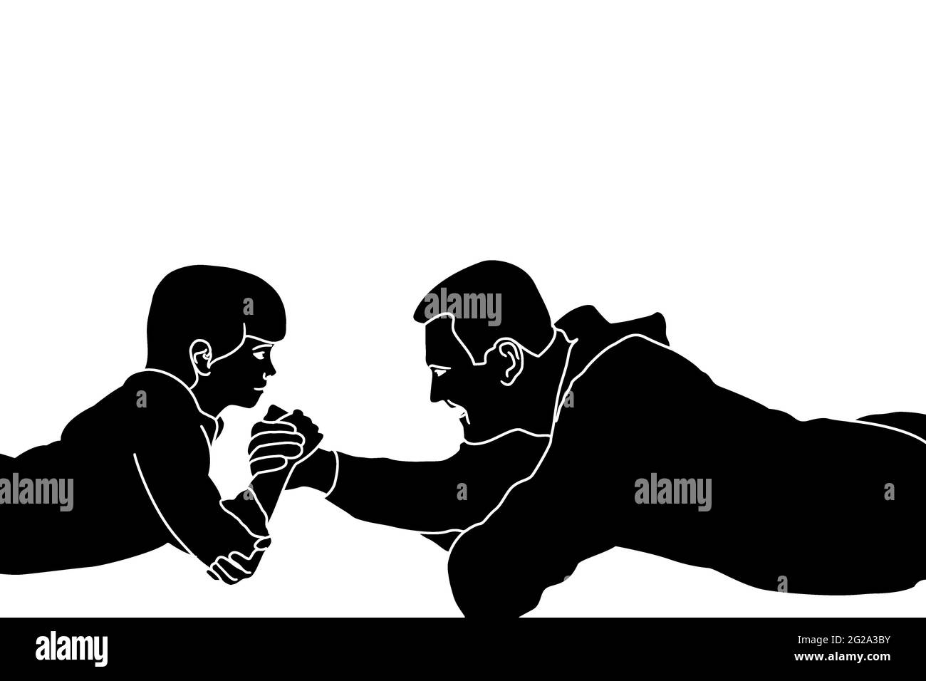 Illustration du jeu du père et du fils - le concept de la journée du père Banque D'Images