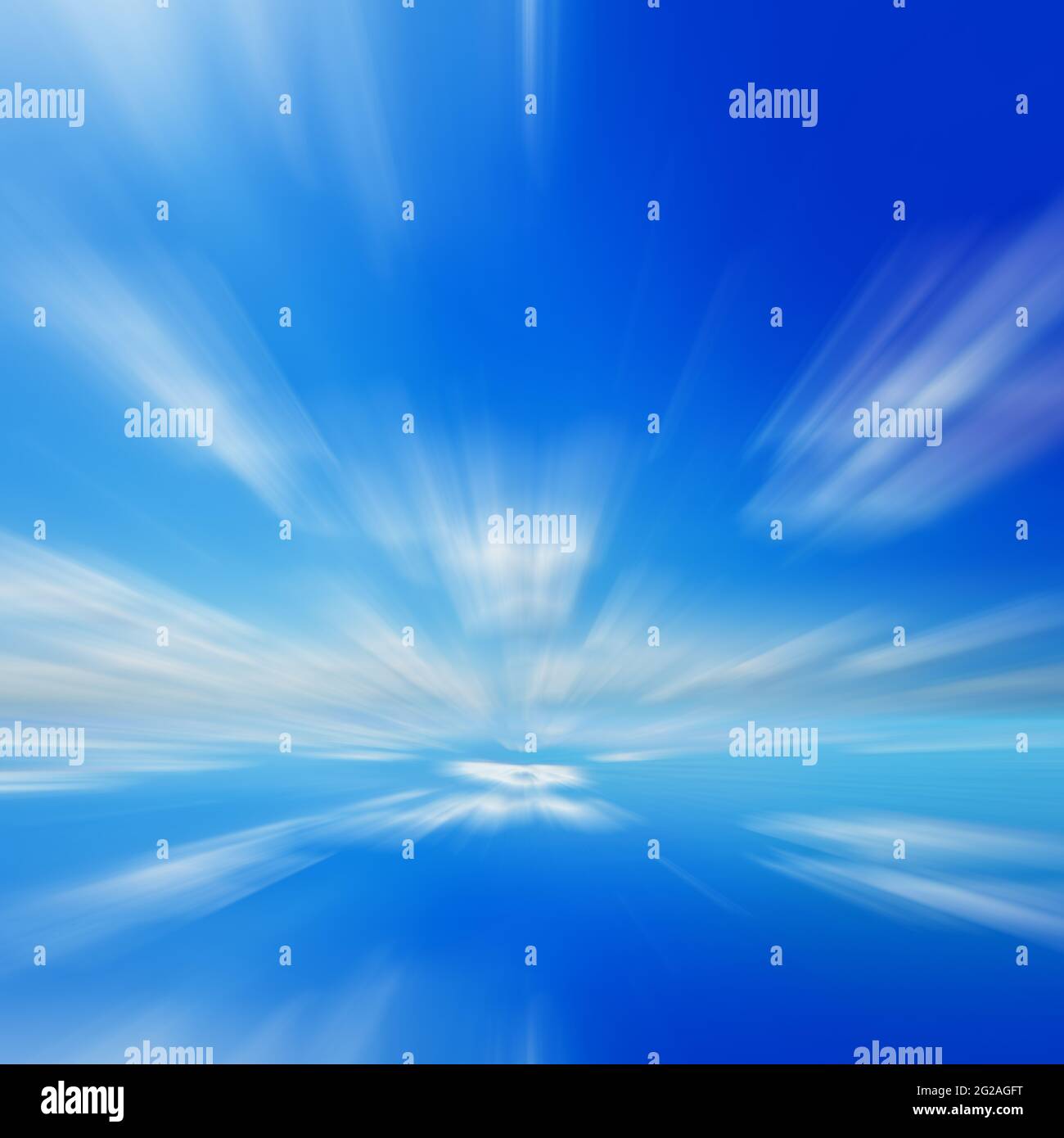 Fond bleu ciel abstrait avec effet de flou de mouvement rapide Banque D'Images