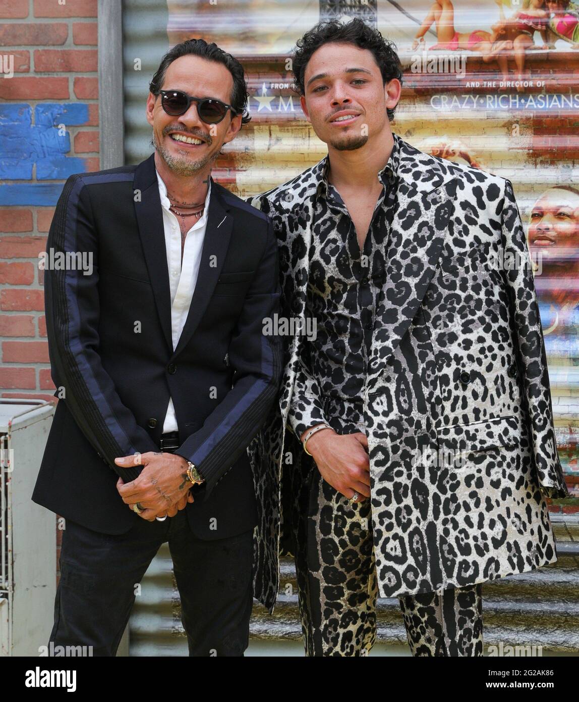 New York, NY, États-Unis. 9 juin 2021. Marc Anthony, Anthony Ramos à l'arrivée pour DANS LES HAUTEURS première à 2021 Tribeca Festival Opening Night, United Palace Theatre à Washington Heights, New York, NY 9 juin 2021. Crédit : CJ Rivera/Everett Collection/Alay Live News Banque D'Images