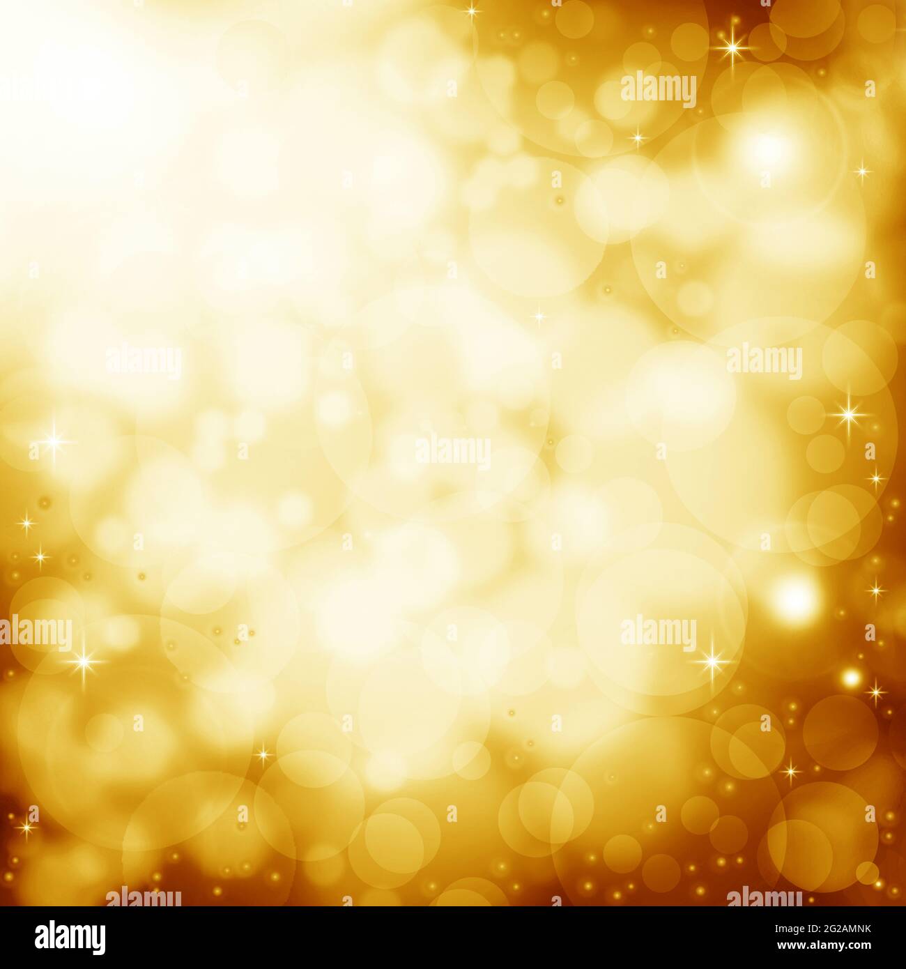 Arrière-plan doré abstrait avec effet d'éclat de lentille Banque D'Images