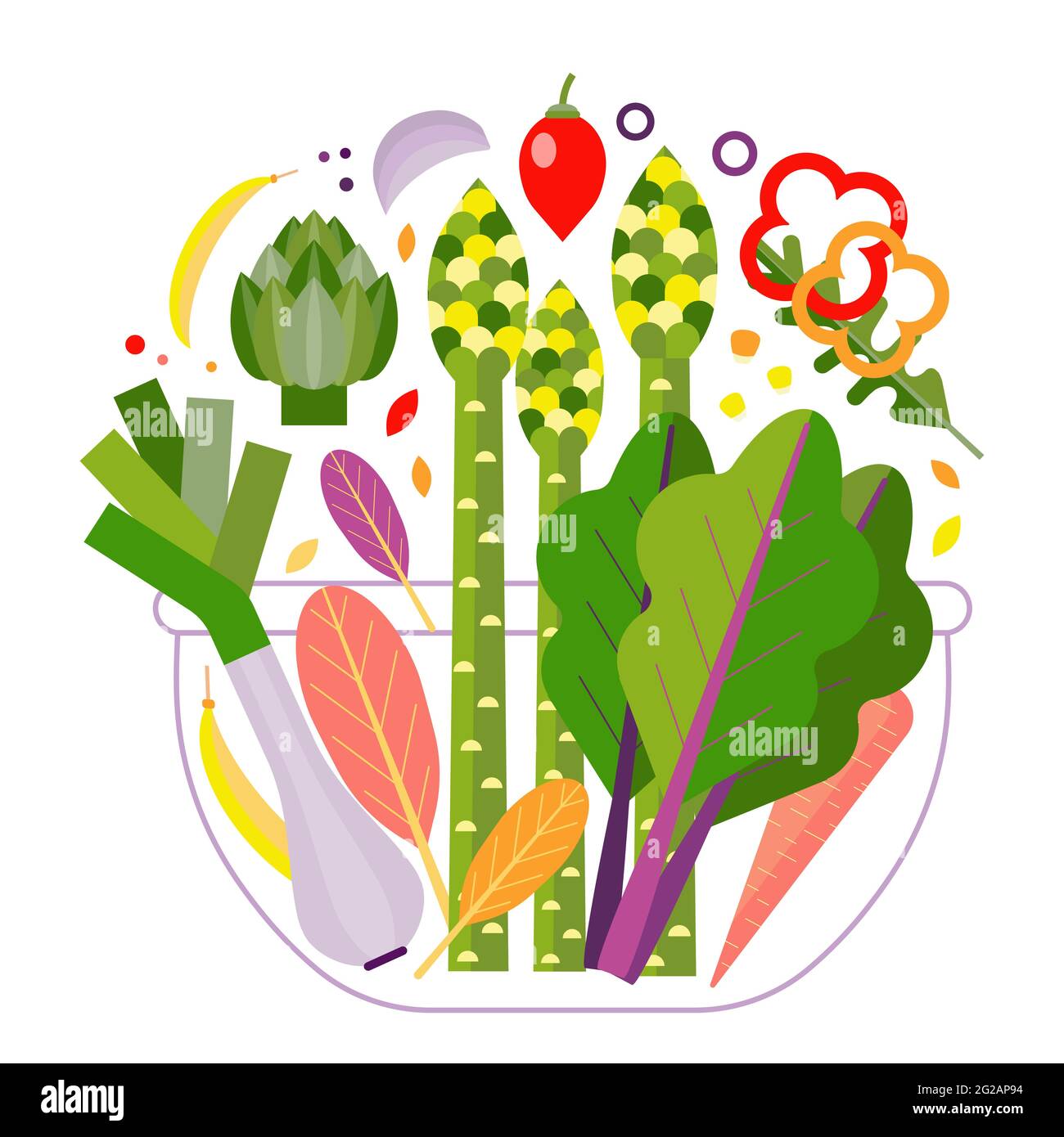 Recette du saladier végétalien pour le dîner biologique Illustration de Vecteur