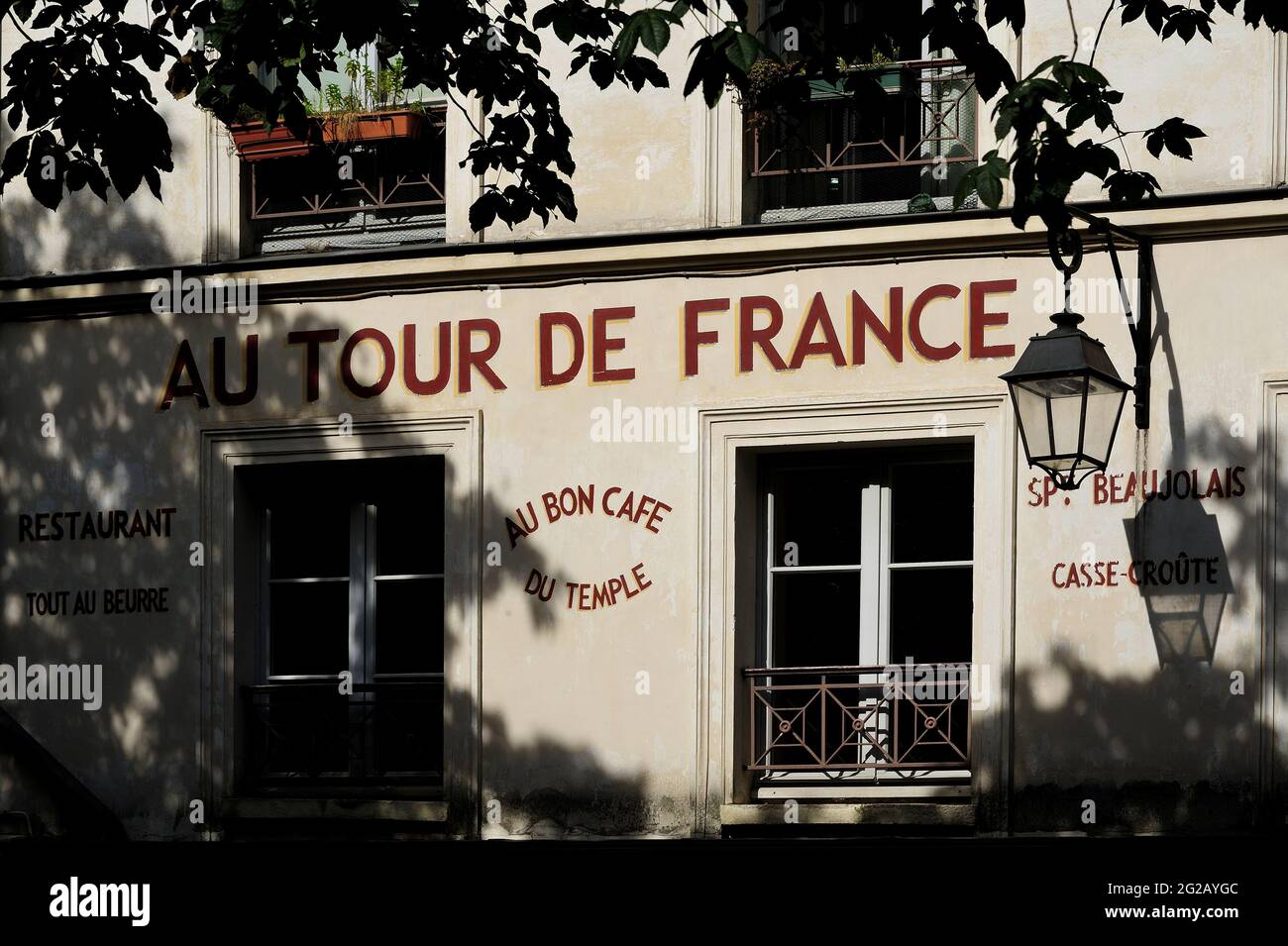 FRANCE, PARIS (75) 3ÈME ARRONDISSEMENT, RESTAURANT RUE DUPETIT-THOUARS Banque D'Images