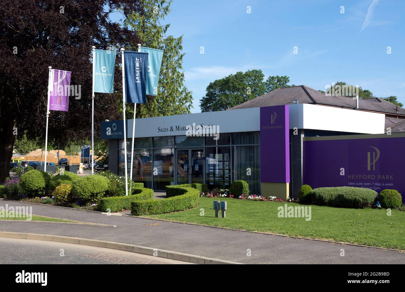 Sales and Marketing Suite, Heyford Park, Upper Heyford, Oxfordshire, Angleterre, ROYAUME-UNI Banque D'Images