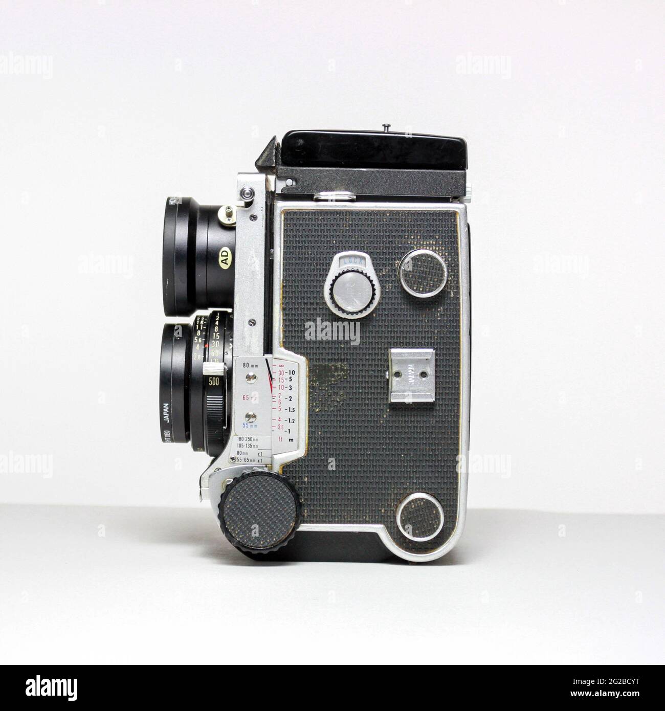 MAMIYA c220 appareil photo reflex à deux objectifs de format moyen. Banque D'Images