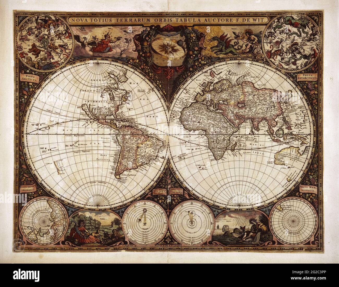 Carte du monde antique, carte du monde ancien, carte du monde ancien, carte du monde ancien, carte du monde rétro,Ancienne carte du monde, ancienne carte du monde, rétro carte du monde Banque D'Images