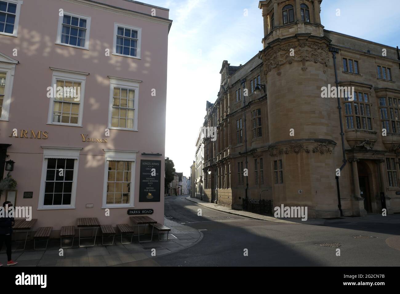 Centre-ville d'Oxford, Université d'Oxford visite d'une journée à Trinity Collage, attractions d'Oxford. Banque D'Images
