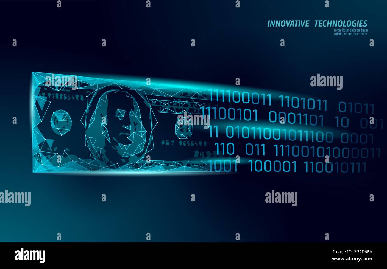 Le projet de loi numérique 3D web voyage concept. Point polygonal en ligne Paiement en ligne de billets. La technologie électronique bannière budget financier Illustration de Vecteur