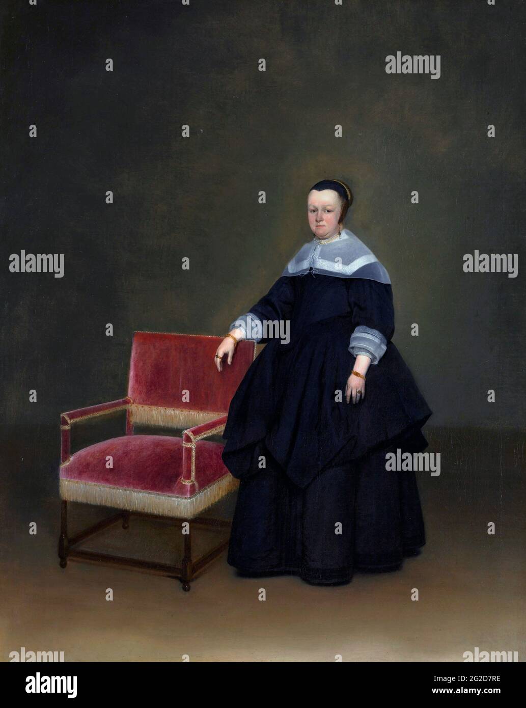 Margaretha van Haexbergen de Gerard ter Borch (1617-1681), huile sur toile, c. 1666-7 Banque D'Images