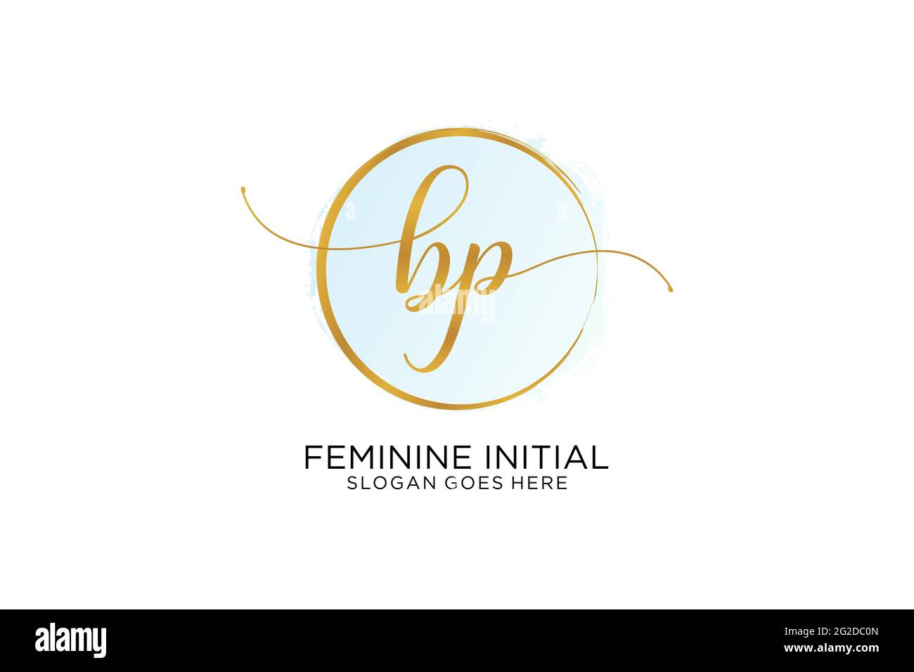 Logo d'écriture BP avec signature vectorielle de modèle circulaire, mariage, mode, floral et botanique avec modèle créatif. Illustration de Vecteur