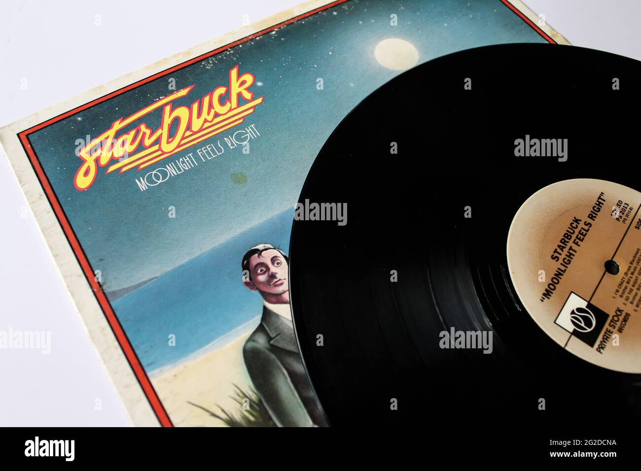 Groupe de rock de Starbuck formé à Atlanta, en Géorgie. Bruce Blackman, claviériste, chanteur et producteur de disques, et Bo Wagner, joueur de marimba. Couverture de disque en vinyle Banque D'Images