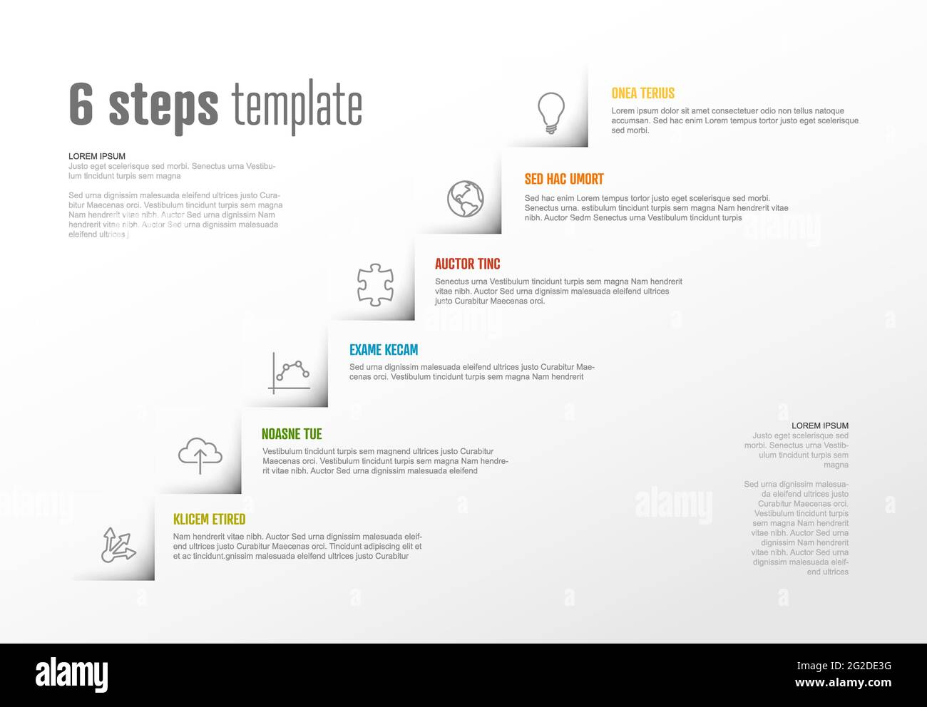 Modèle de diagramme d'étapes infographiques vectorielles pour le ...