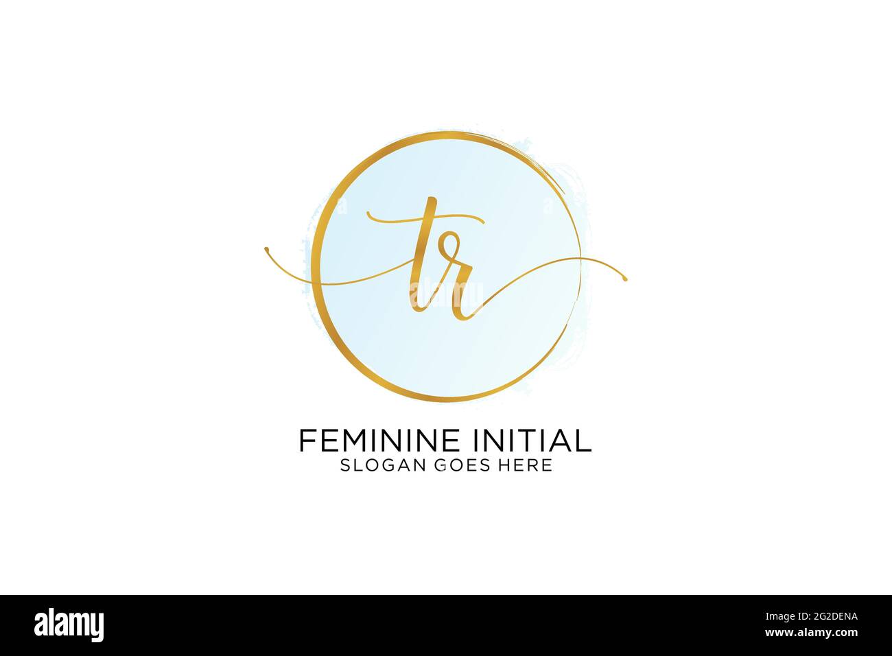Logo d'écriture TR avec signature vectorielle de modèle circulaire, mariage, mode, floral et botanique avec modèle créatif. Illustration de Vecteur