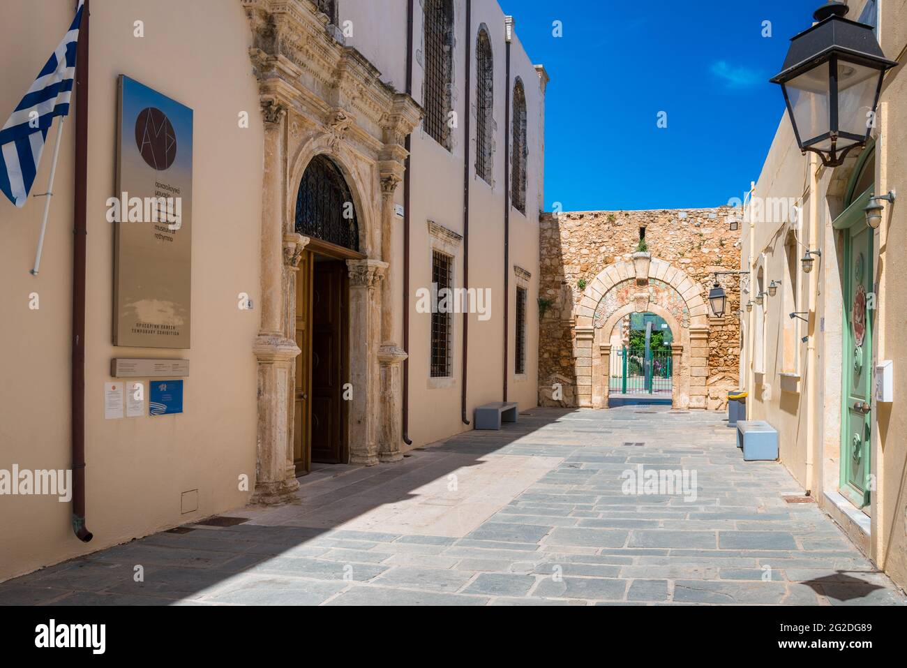 Ville de Rethymno sur l'île de Crète en Grèce. Banque D'Images