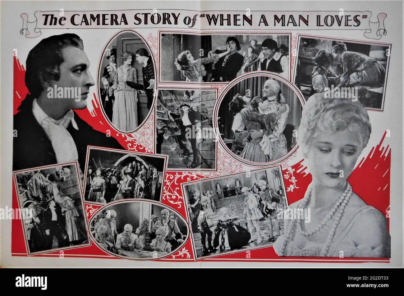 JOHN BARRYMORE et DOLORES COSTELLO lorsQU'UN HOMME AIME sa DAME (au Royaume-Uni) 1927 réalisateur ALAN CROSLAND du roman Histoire du Chevalier des Grieux et de Manon Lescaut de l'Abbé Prévost adapté par Bess Meredyth Warner Bros. Banque D'Images