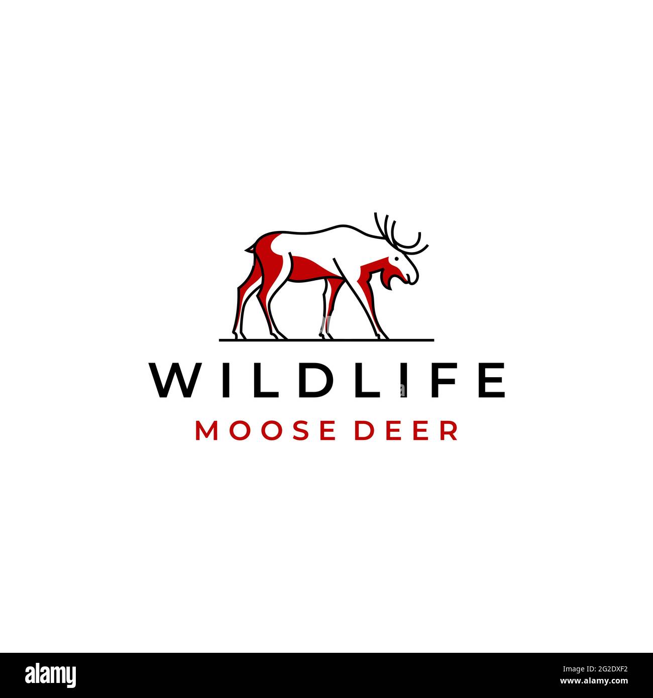 Motif d'illustration représentant un vecteur du logo de l'art de Moose Deer Illustration de Vecteur