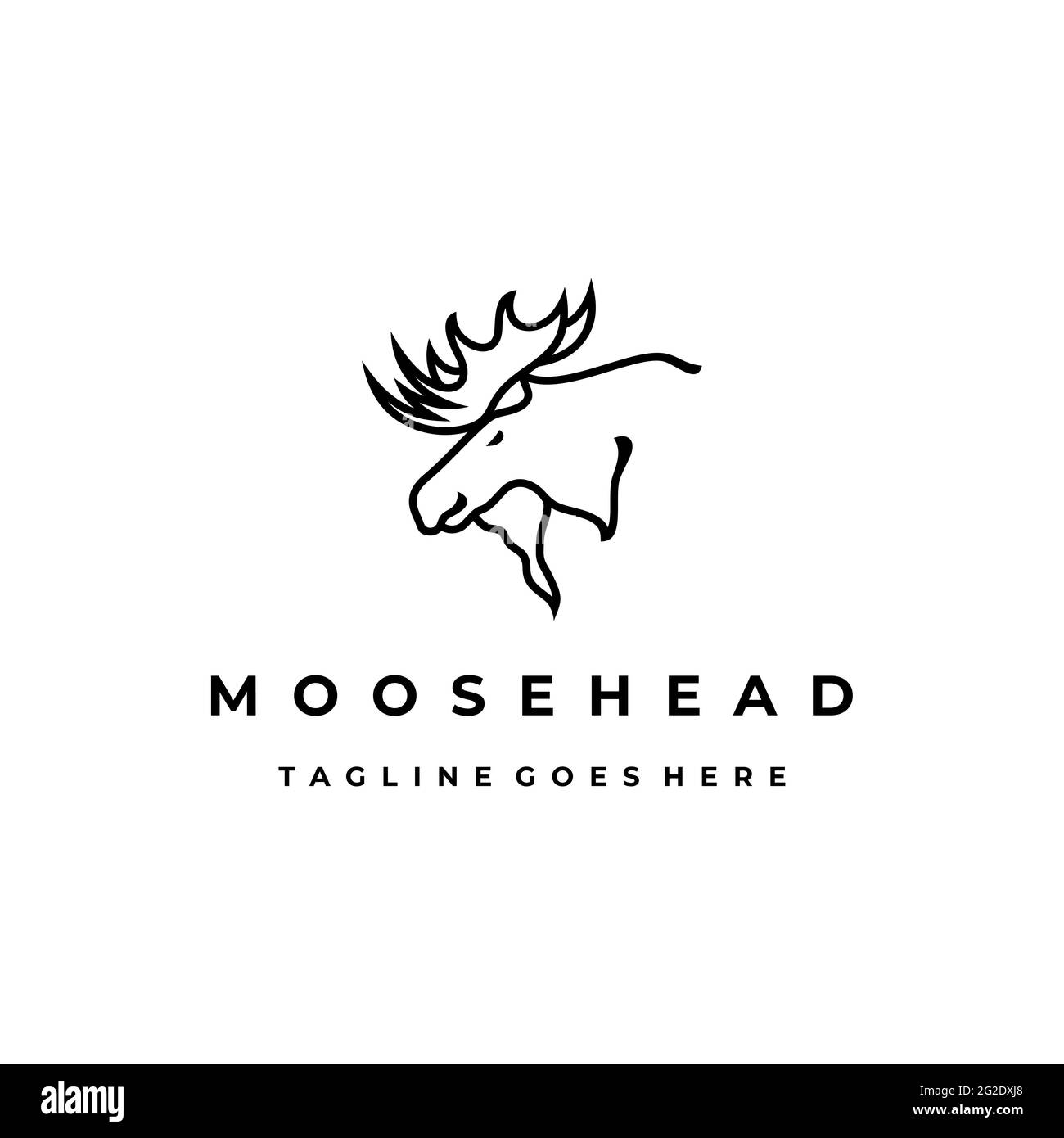 Motif d'illustration représentant un vecteur du logo de l'art de Moose Deer Illustration de Vecteur
