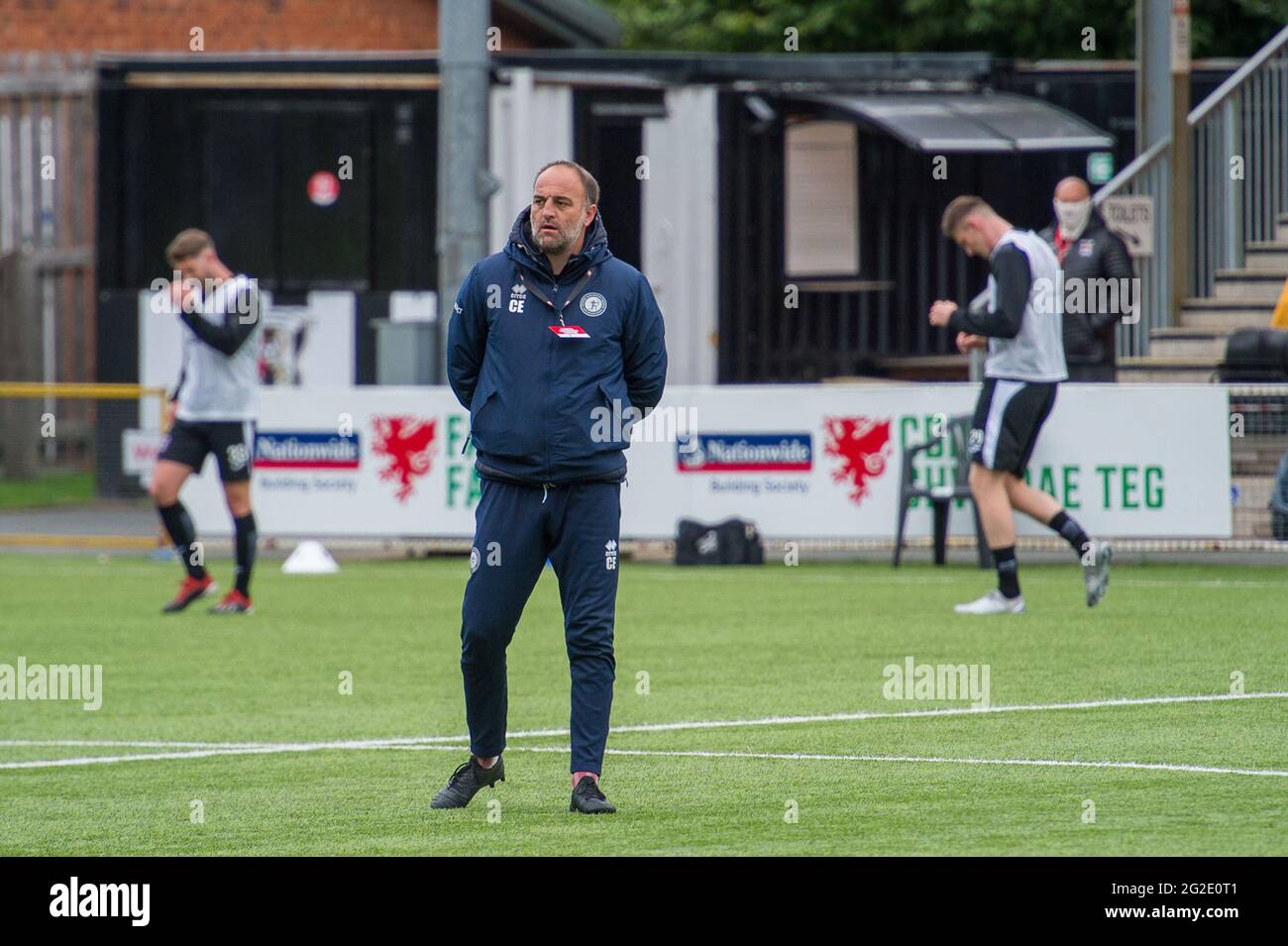 Rhosymedre, pays de Galles, 26 septembre 2020. JD Cymru Premier match entre Cefn Druids et Cardiff Metropolitan University. Banque D'Images