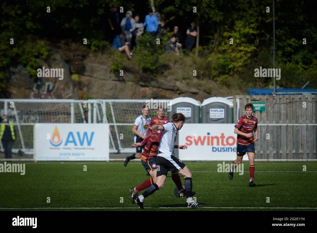 Rhosymedre, pays de Galles, 26 septembre 2020. JD Cymru Premier match entre Cefn Druids et Cardiff Metropolitan University. Banque D'Images