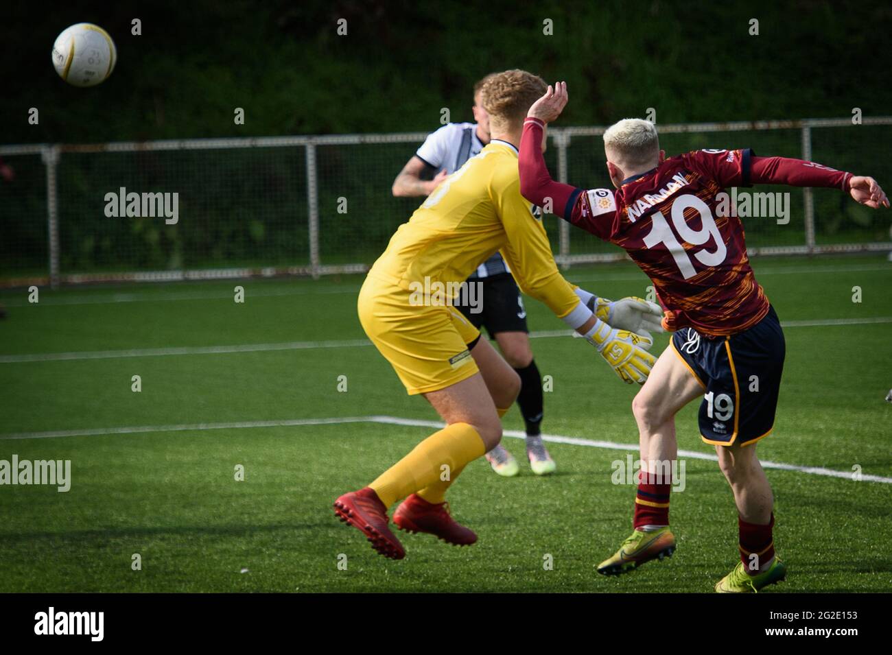 Rhosymedre, pays de Galles, 26 septembre 2020. JD Cymru Premier match entre Cefn Druids et Cardiff Metropolitan University. Banque D'Images