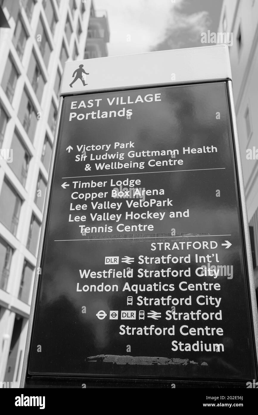 East Village, ancienne résidence des athlètes olympiques, à Stratford E20, dans l'est de Londres, au Royaume-Uni. Banque D'Images