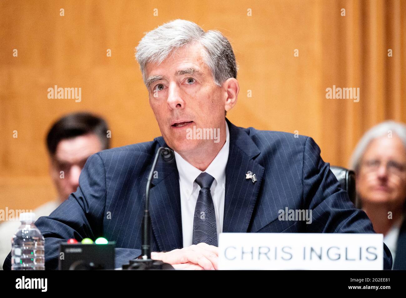 Washington, États-Unis. 10 juin 2021. Chris Inglis, nommé Directeur national du cybermonde, prend la parole lors d'une audience du Comité sénatorial de la sécurité intérieure et des affaires gouvernementales. Crédit : SOPA Images Limited/Alamy Live News Banque D'Images