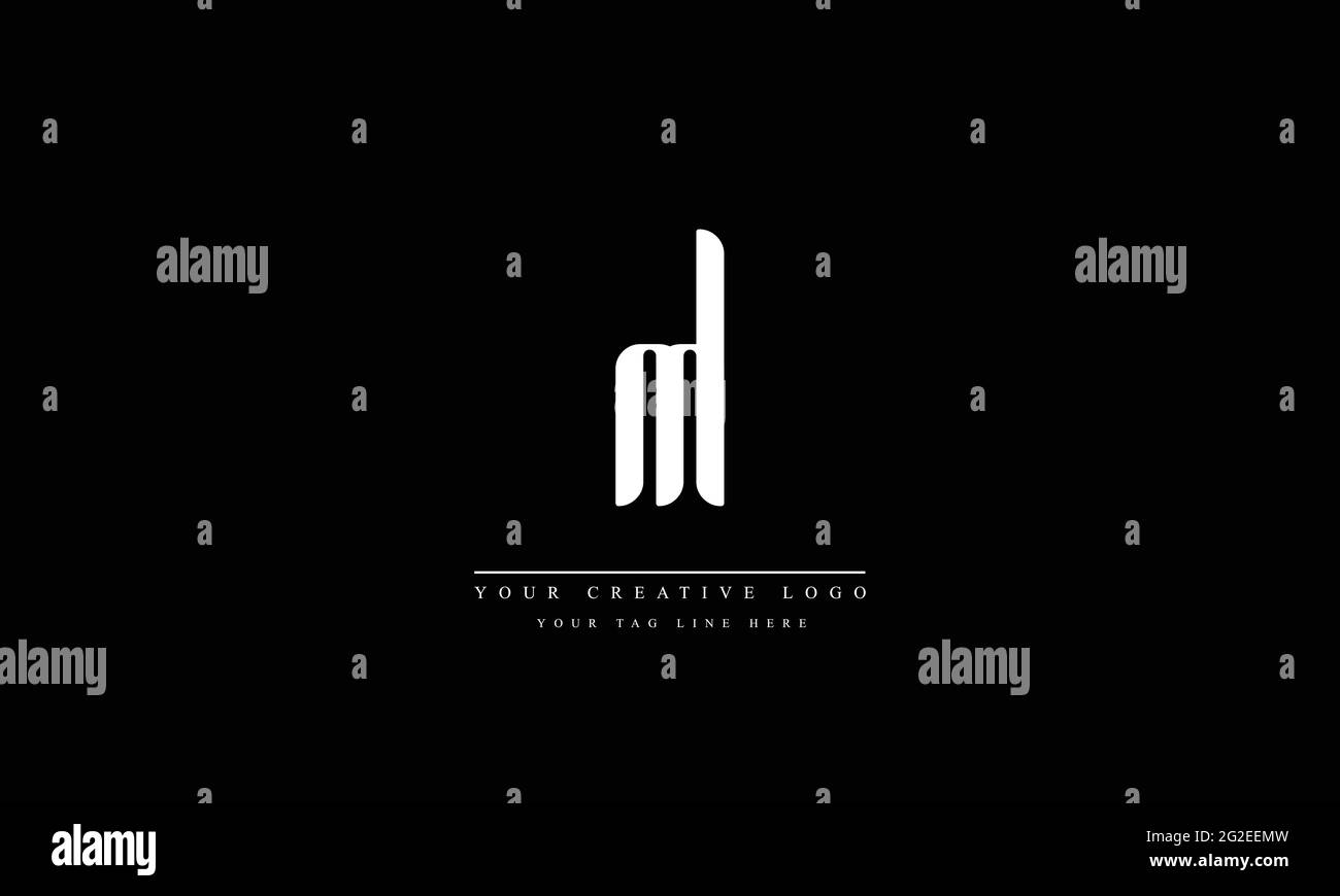 Lettre logo Design avec Creative Modern Typography ML LM Illustration de Vecteur