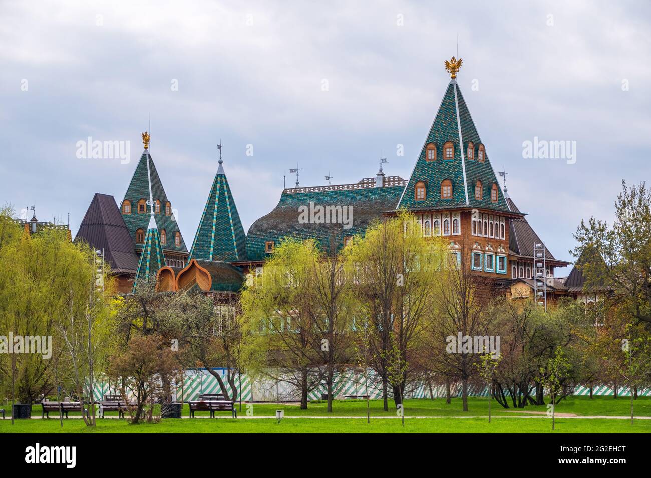 Une résidence en bois des tsars russes à Kolomenskoye, Moscou, Russie. Musée-réserve Kolomenskoye, Moscou, Russie. Kolomenskoye était un resi royal médiéval Banque D'Images