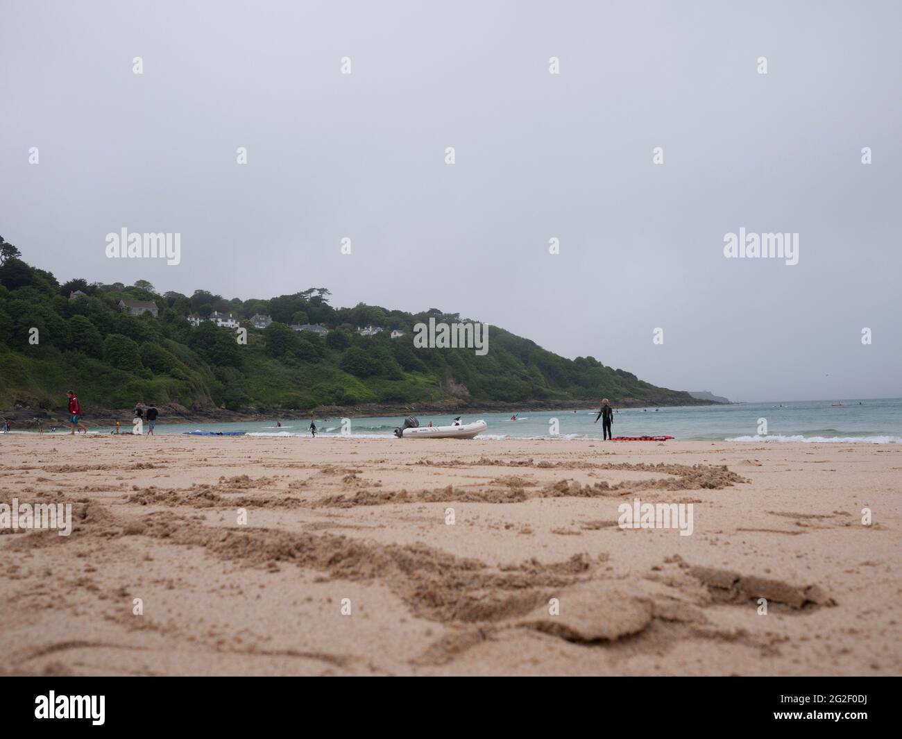 Carbis Bay Beach près de St Ives, Cornwall, Royaume-Uni Banque D'Images