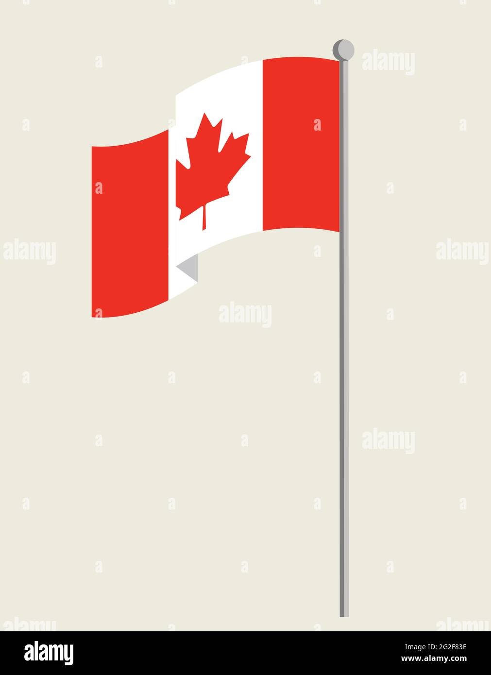 Drapeau du Canada. Symbole d'état dans le style plat. Illustration de Vecteur