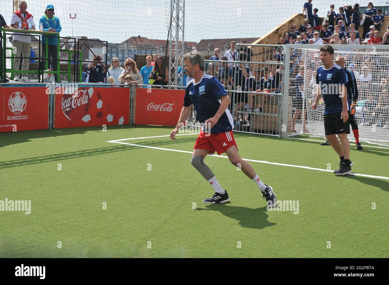 Copenhague, Danemark. 11 juin 2021, le Prince Frederik, cronw danois, ouvre le festival officiel EEFA Euro 2020 Footbal à Copenhague dans le festival de l'UEFA copenahgen Banque D'Images