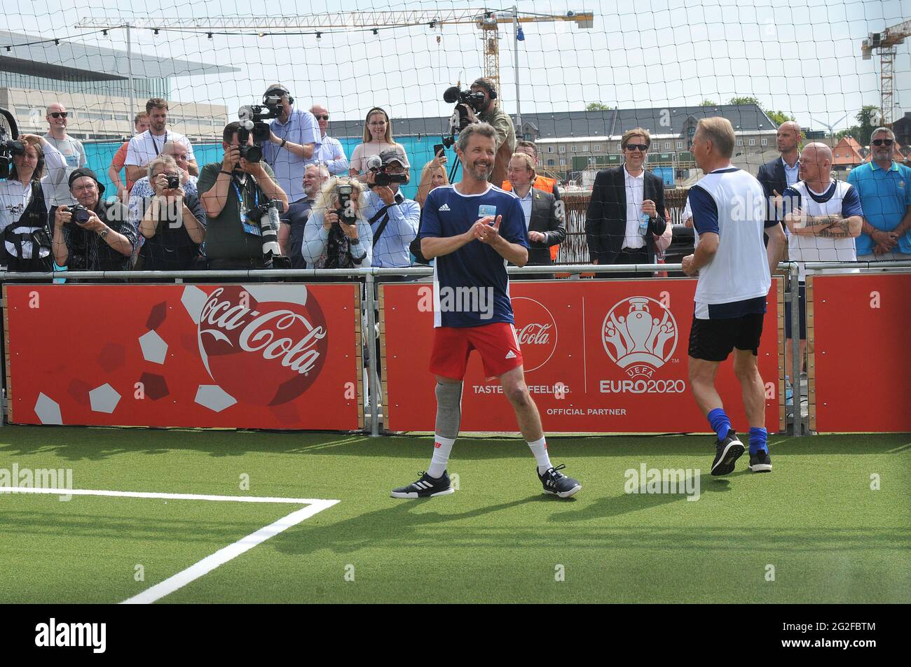 Copenhague, Danemark. 11 juin 2021, le Prince Frederik, cronw danois, ouvre le festival officiel EEFA Euro 2020 Footbal à Copenhague dans le festival de l'UEFA copenahgen Banque D'Images