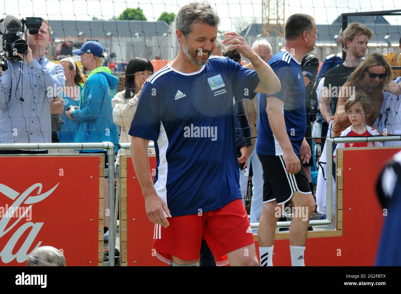 Copenhague, Danemark. 11 juin 2021, le Prince Frederik, cronw danois, ouvre le festival officiel EEFA Euro 2020 Footbal à Copenhague dans le festival de l'UEFA copenahgen Banque D'Images