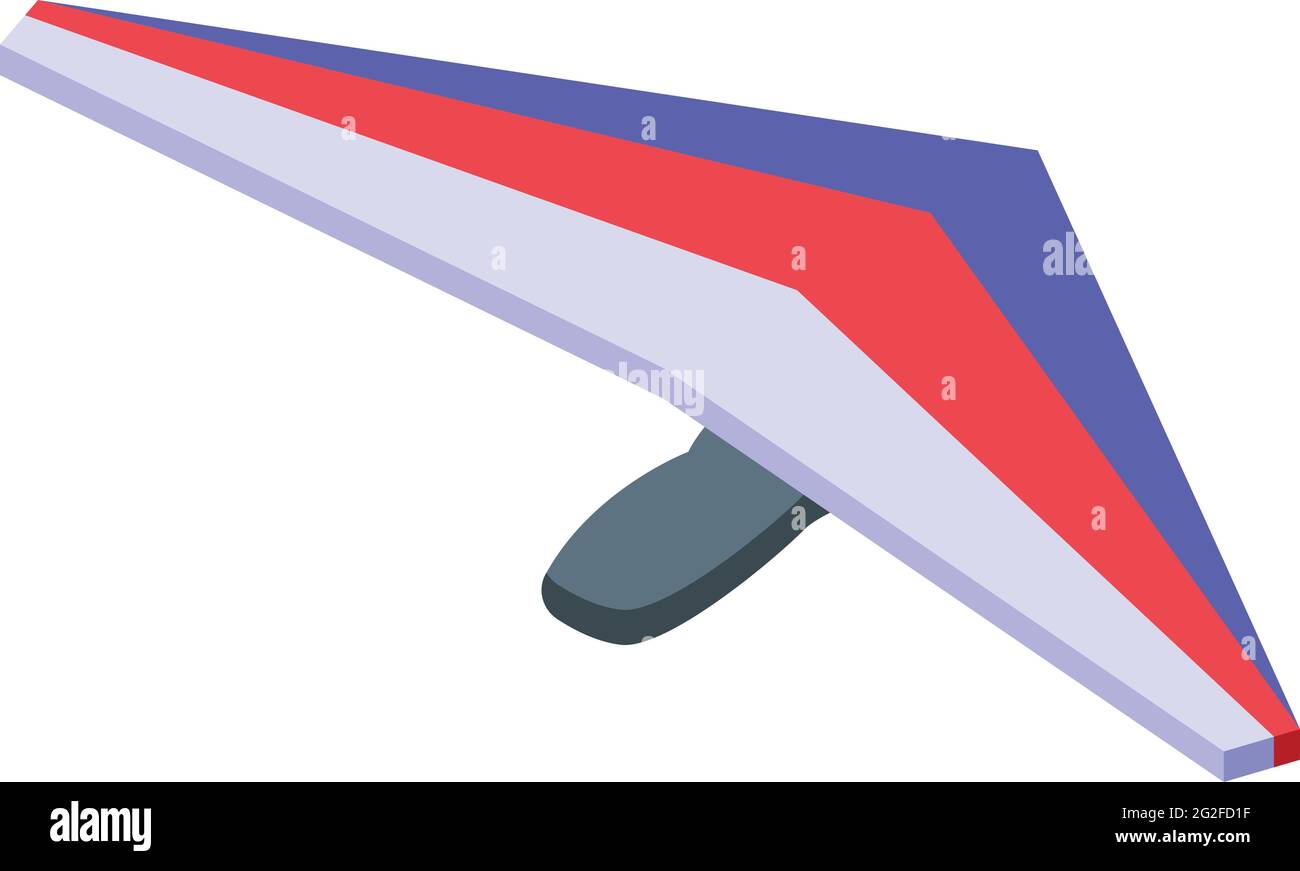 Icône de parapente tricolore. Isométrique de l'icône de vecteur de parapente tricolore pour la conception de sites Web isolée sur fond blanc Illustration de Vecteur