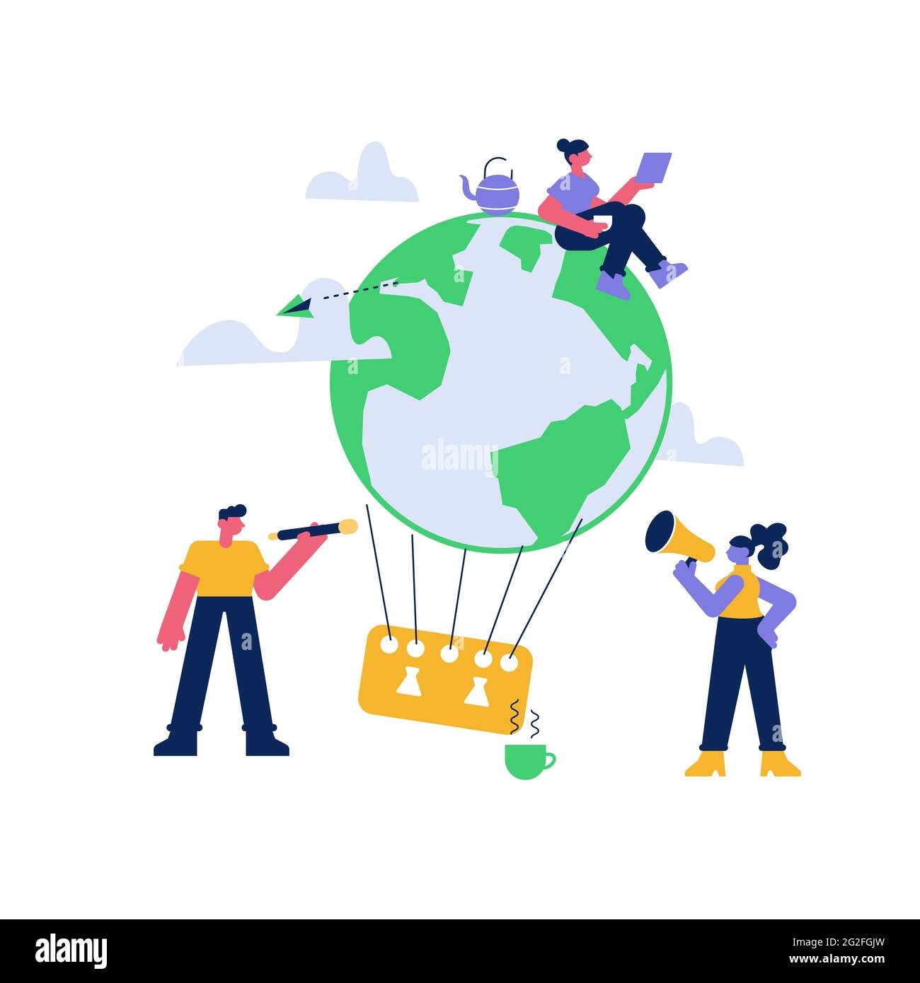 Calendrier d'affaires, gagner de l'argent et auto-organisation Illustration de Vecteur