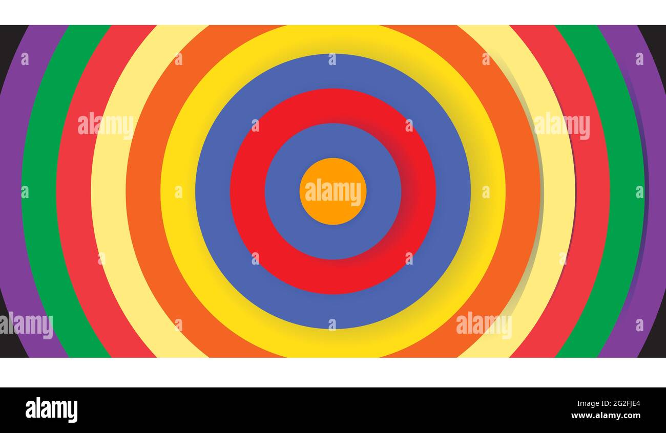 Fond de cercle abstrait coloré arrière-plan tendance Banque D'Images