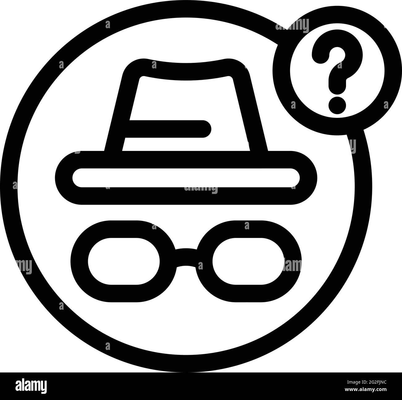 Icone Anonyme Outline Anonymous Vector Icon Pour La Conception Web Isolee Sur Fond Blanc Image Vectorielle Stock Alamy